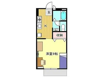 サンエスガーデン沼津(1K/1階)の間取り写真