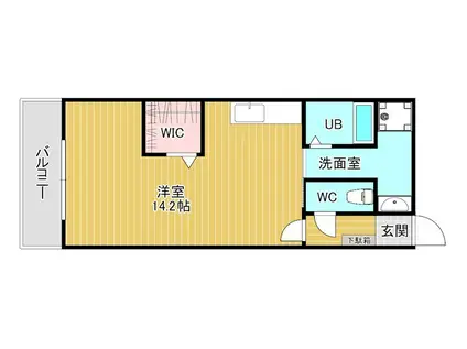 WINGS片野I(ワンルーム/12階)の間取り写真