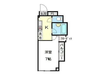ビジネスステーション御所(1K/3階)の間取り写真