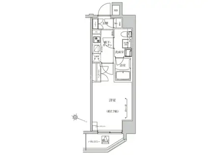 WEAVE BASE -ITABASHI HONCHO(1K/4階)の間取り写真