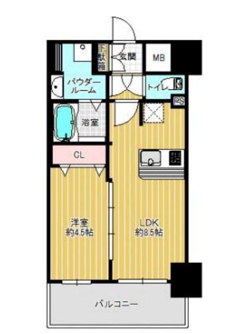 プレサンス新大阪ザシティ(1LDK/13階)の間取り写真