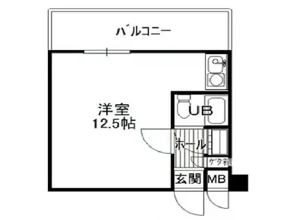 朝日プラザ大濠II(ワンルーム/3階)の間取り写真