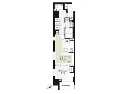 オープンレジデンシア日本橋横山町(1LDK/2階)の間取り写真