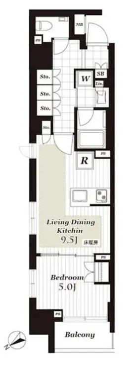 オープンレジデンシア日本橋横山町 2階階 間取り