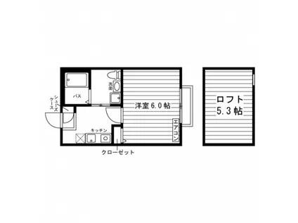 コリーナ津田山(1K/1階)の間取り写真