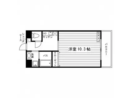 SAN-BOX2(1K/6階)の間取り写真