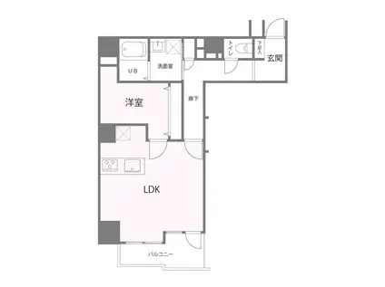 ポルトボヌール(1LDK/6階)の間取り写真