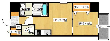 KATAYAMA BLDG.23(1LDK/7階)の間取り写真