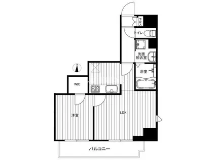 パレスシンシア江東橋(1LDK/13階)の間取り写真
