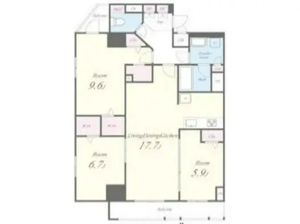 JPT RESIDENCE(3LDK/13階)の間取り写真