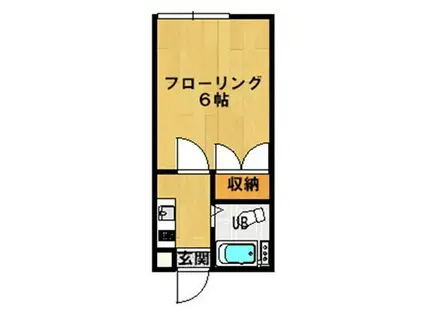 メゾンレスポワール(1K/1階)の間取り写真