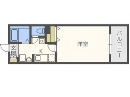 ガルフタワー(1K/8階)の間取り写真