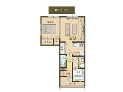 ユーソニアン上越・寺町A(1K/1階)の間取り写真