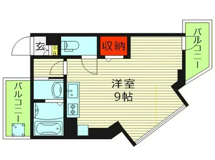 OM玉造II(ワンルーム/2階)の間取り写真