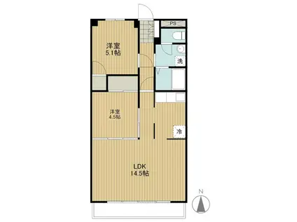 アークパレス62(2LDK/2階)の間取り写真