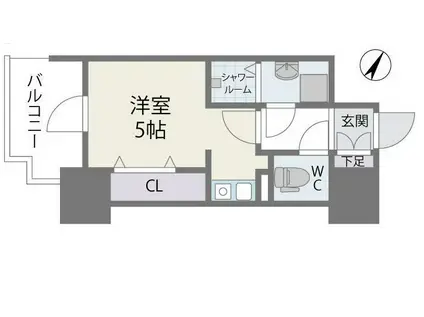 MODERN PALAZZO 天神南II(ワンルーム/5階)の間取り写真