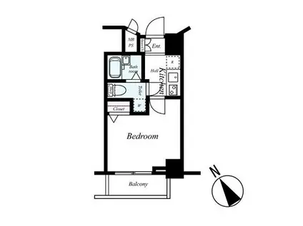 エクセリア旗の台(1K/9階)の間取り写真