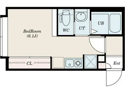アンフィリット札幌(1K/3階)の間取り写真