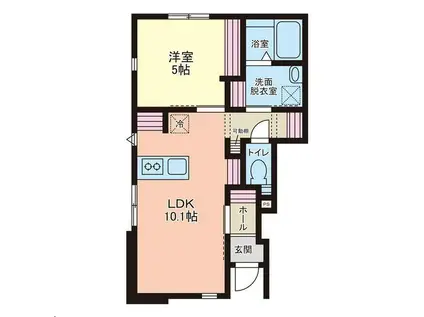 IL MIO CAMPOII(1LDK/1階)の間取り写真