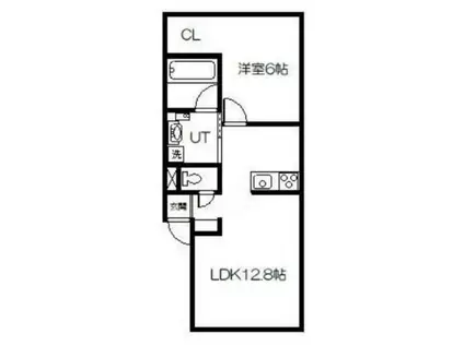 ジャルダンフラノ(1LDK/1階)の間取り写真