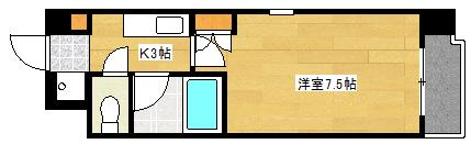 ANNEX牧本(1K/3階)の間取り写真