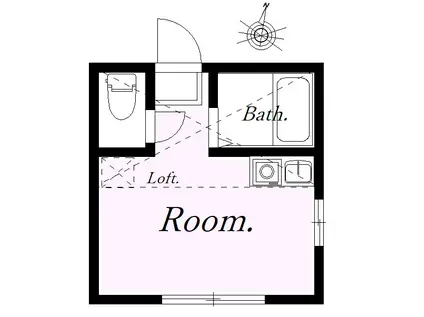 ユナイト屏風浦バジリカータ(ワンルーム/1階)の間取り写真