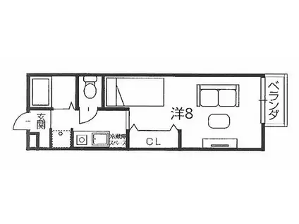 GRAND・CHARIOT(1K/2階)の間取り写真