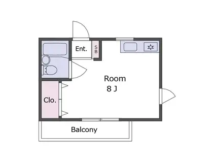 メゾン小島I(ワンルーム/1階)の間取り写真