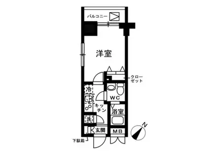 レジディア日本橋人形町II(1K/5階)の間取り写真