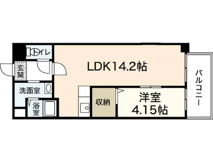 タウン五日市(1LDK/5階)の間取り写真