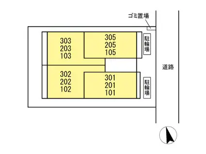 エスペリア高座渋谷(1LDK/3階)の間取り写真