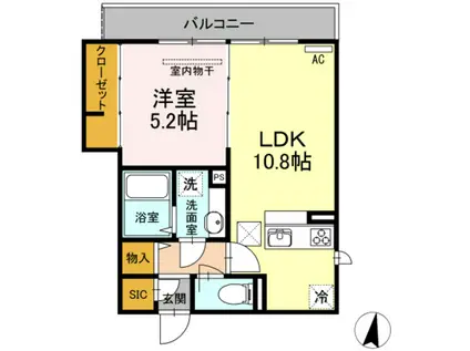 グランメゾン霞(1LDK/1階)の間取り写真