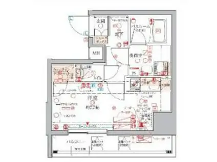 クレヴィスタ練馬桜台III(ワンルーム/12階)の間取り写真