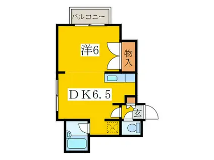 トゥモロー栄通(1DK/3階)の間取り写真