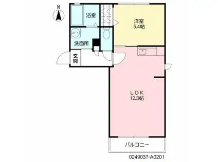 メゾン・S VI(1LDK/2階)の間取り写真