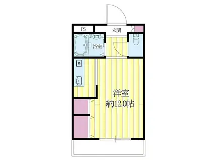 アーネスト山手I(1K/4階)の間取り写真