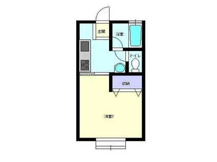 アイプラザ12(1K/1階)の間取り写真