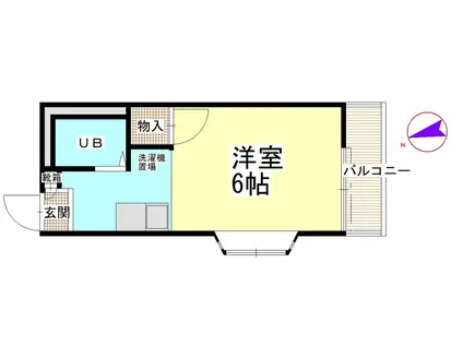 Kハウス(ワンルーム/2階)の間取り写真