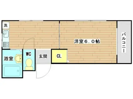 フルネスパートII(1DK/1階)の間取り写真