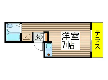 メゾン・ソニア(ワンルーム/1階)の間取り写真