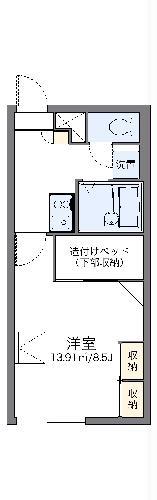 レオパレスダ ヴィンチ(1K/1階)の間取り写真