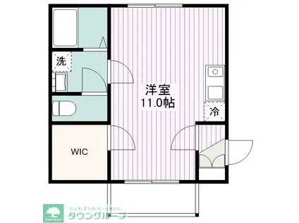 A.P.Y(ワンルーム/2階)の間取り写真