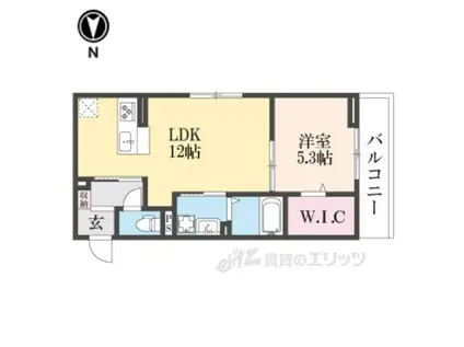 ボヌールメゾンKASUGA2(1LDK/2階)の間取り写真