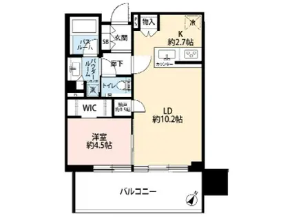 シティタワーズ東京ベイ CENTRAL TOWER(1LDK/5階)の間取り写真