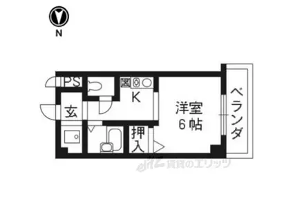 プランドール(1K/3階)の間取り写真
