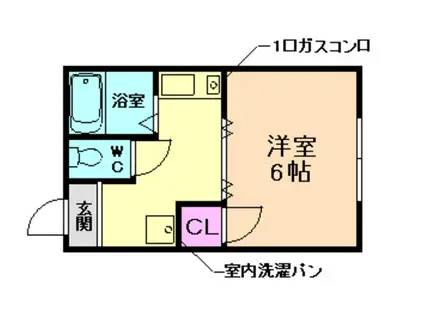 コーポラス槌屋(1K/1階)の間取り写真