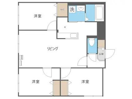 SILENT HILLS(3LDK/1階)の間取り写真