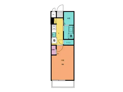 MAISON DOMANI(1K/1階)の間取り写真