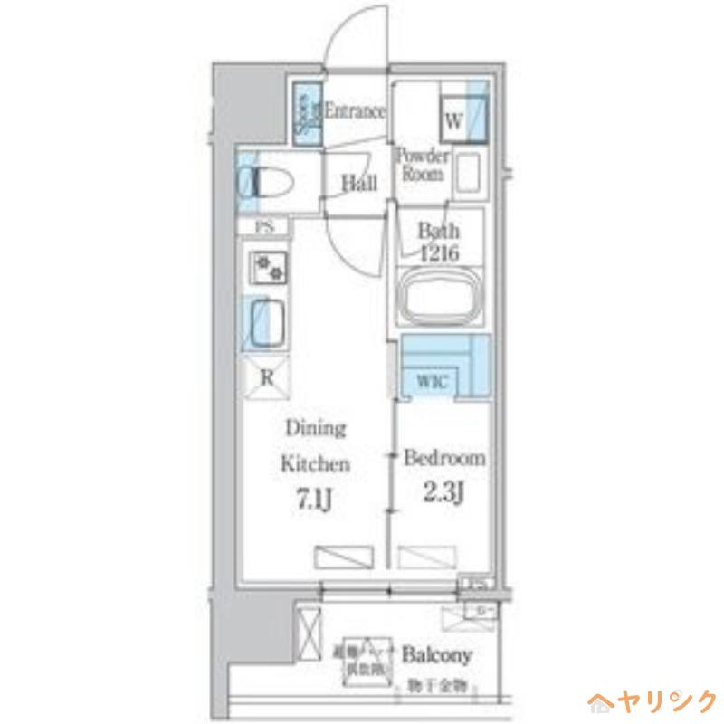 デュオフラッツ今池フレナ(1DK/4階)の間取り写真