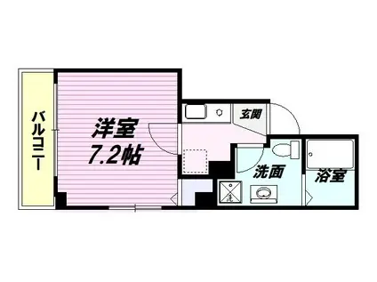 フォレント(1K/3階)の間取り写真